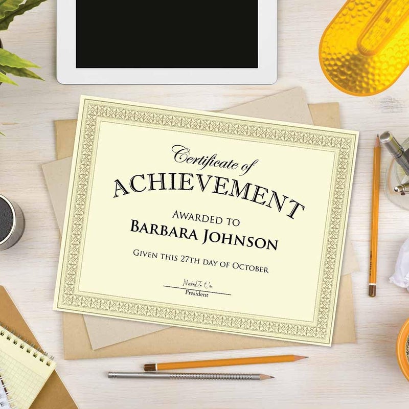 Geographics Foil Certificates, 8-1/2" x 11", Gold Flourish, Pack Of 12 - Image 5